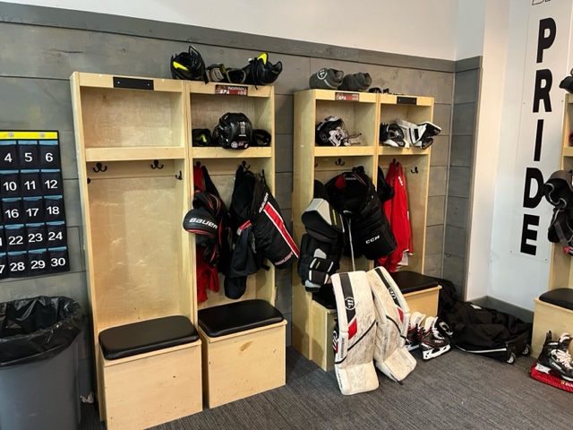 Wooden lockers installation