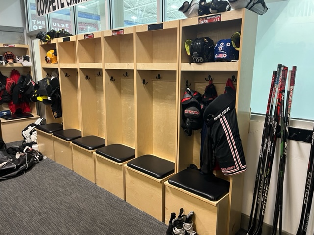 Sports locker wood design