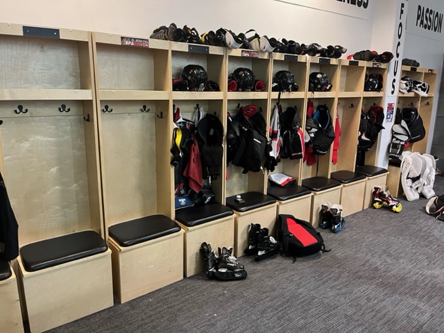 Wooden sports lockers